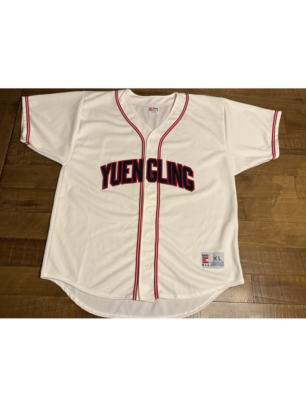 Vintage Yuengling Beer Baseball Jersey Eagle USA Size XL Made In USA